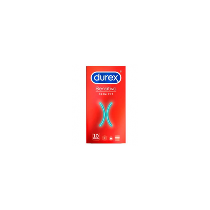 DUREX SENSITIVO SLIM FIT PRESERVATIVOS 10 U