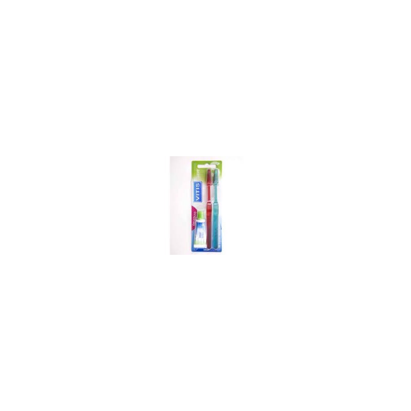 CEPILLO DENTAL ADULTO VITIS MEDIO DUPLO PACK
