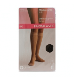 MEDIA CORTA AD COMP NORMAL FARMALASTIC NEGRA