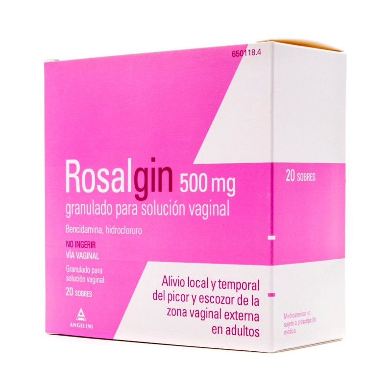 ROSALGIN 500 MG GRANULADO SOLUCION VAGINAL 20 SO