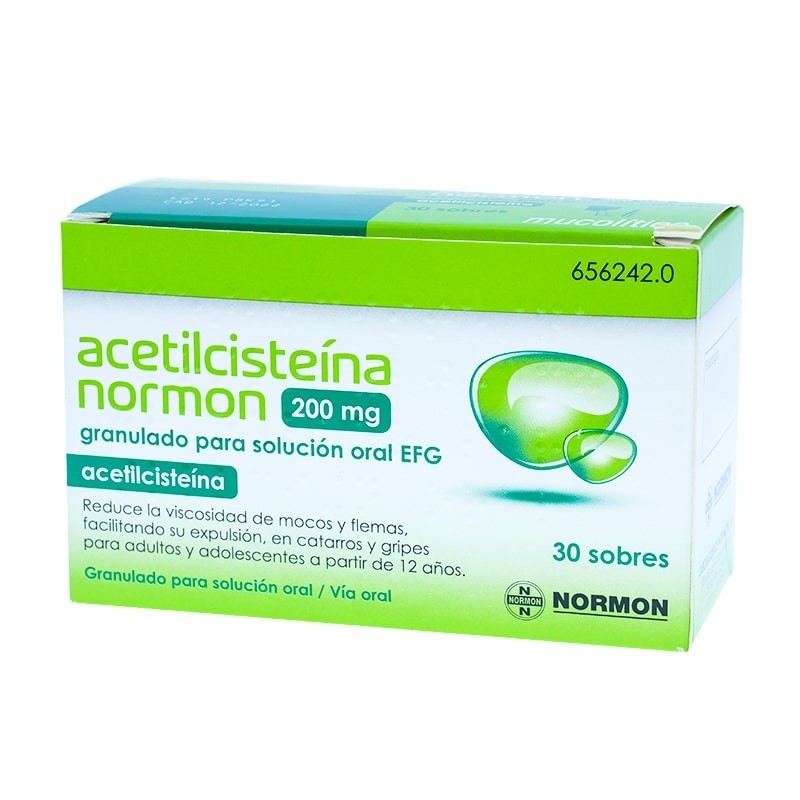 ACETILCISTEINA NORMON EFG 200 MG 30 SOBRES GRANU
