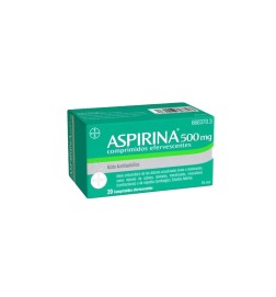 ASPIRINA 500 MG 20 COMPRIMIDOS EFERVESCENTES