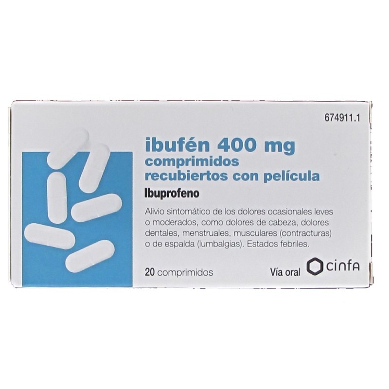 IBUFEN 400 MG 20 COMPRIMIDOS RECUBIERTOS