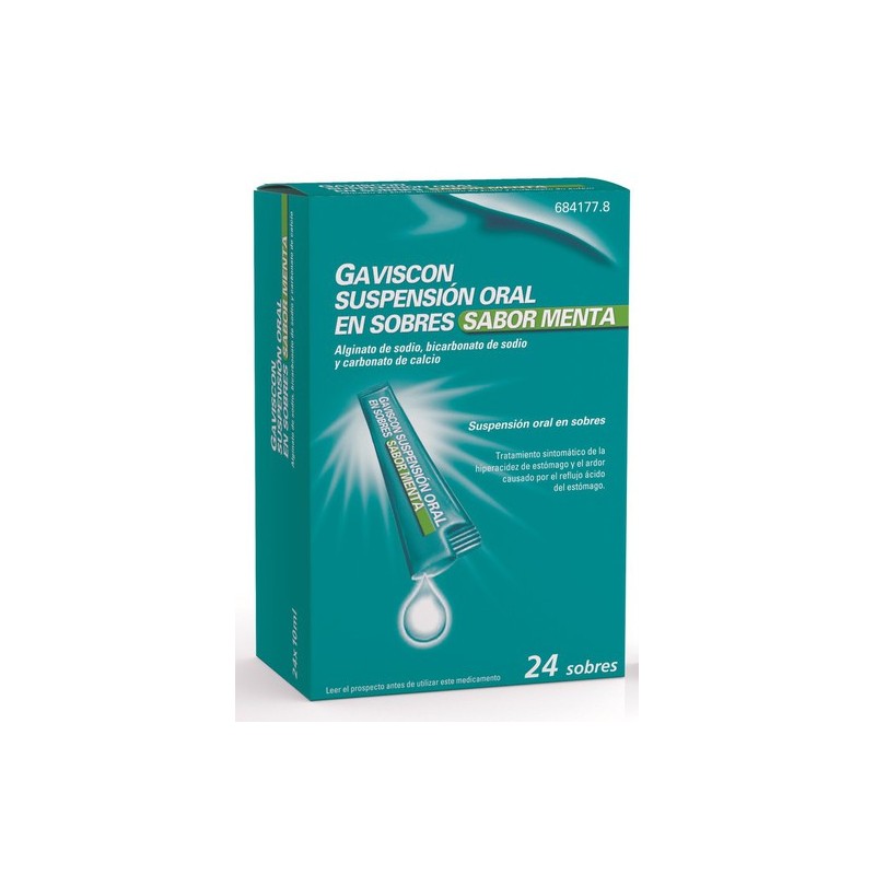 GAVISCON 24 SOBRES SUSPENSION ORAL 10 ML