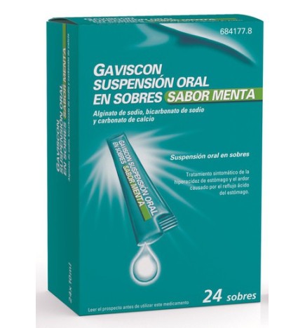 GAVISCON 24 SOBRES SUSPENSION ORAL 10 ML