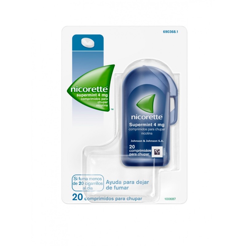 NICORETTE SUPERMINT EFG 4 MG 20 COMPRIMIDOS PARA