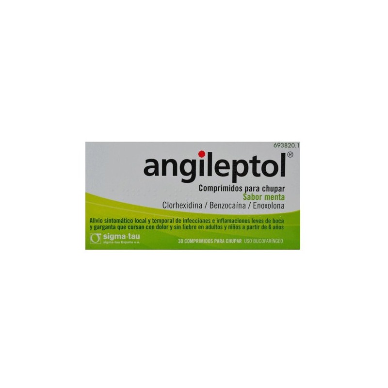ANGILEPTOL 30 COMPRIMIDOS PARA CHUPAR MENTA
