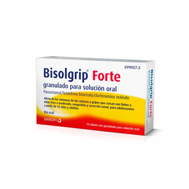 BISOLGRIP FORTE 10 SOBRES GRANULADO SOLUCION ORA
