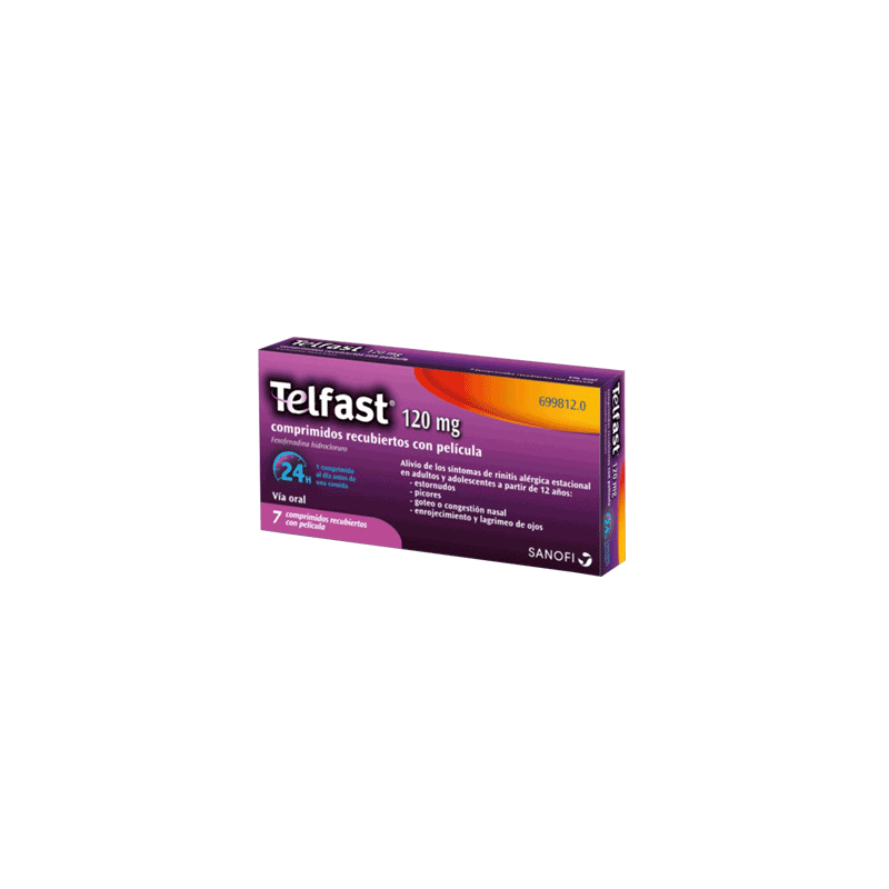 TELFAST 120 MG 7 COMPRIMIDOS RECUBIERTOS