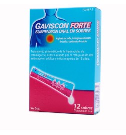 GAVISCON FORTE 12 SOBRES SUSPENSION ORAL 10 ML
