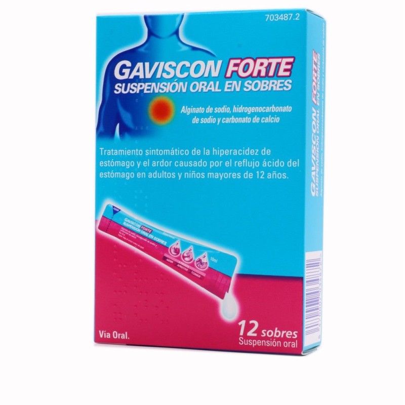 GAVISCON FORTE 12 SOBRES SUSPENSION ORAL 10 ML