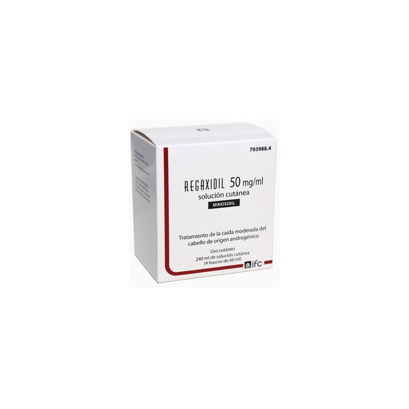 REGAXIDIL 50 MGML SOLUCION CUTANEA 4 FRASCOS 60