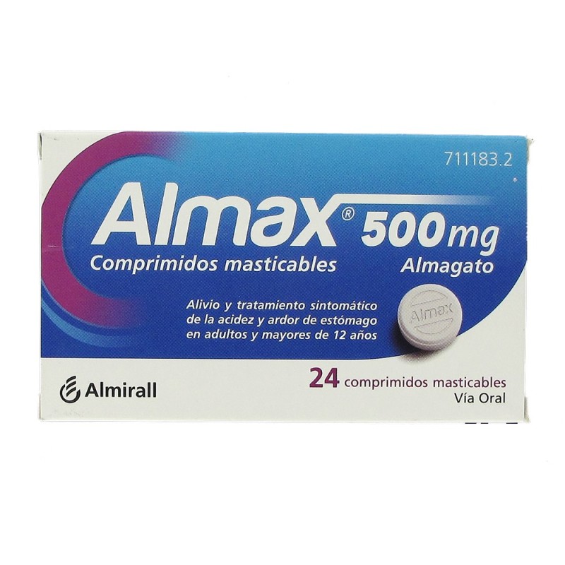 ALMAX 500 MG 24 COMPRIMIDOS MASTICABLES
