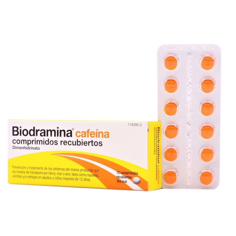 BIODRAMINA CAFEINA 12 COMPRIMIDOS