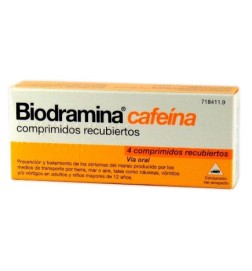 BIODRAMINA CAFEINA 4 COMPRIMIDOS