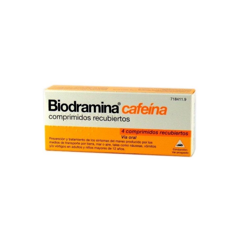 BIODRAMINA CAFEINA 4 COMPRIMIDOS