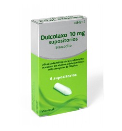 DULCOLAXO BISACODILO 10 MG 6 SUPOSITORIOS