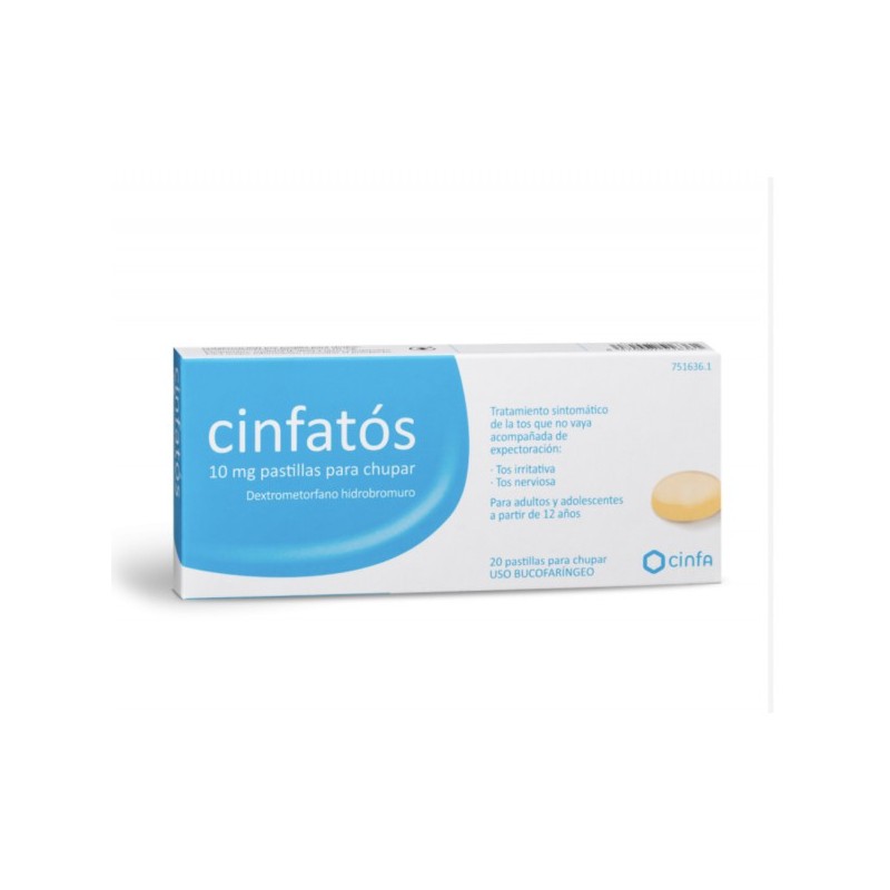 CINFATOS 10 MG 20 PASTILLAS PARA CHUPAR