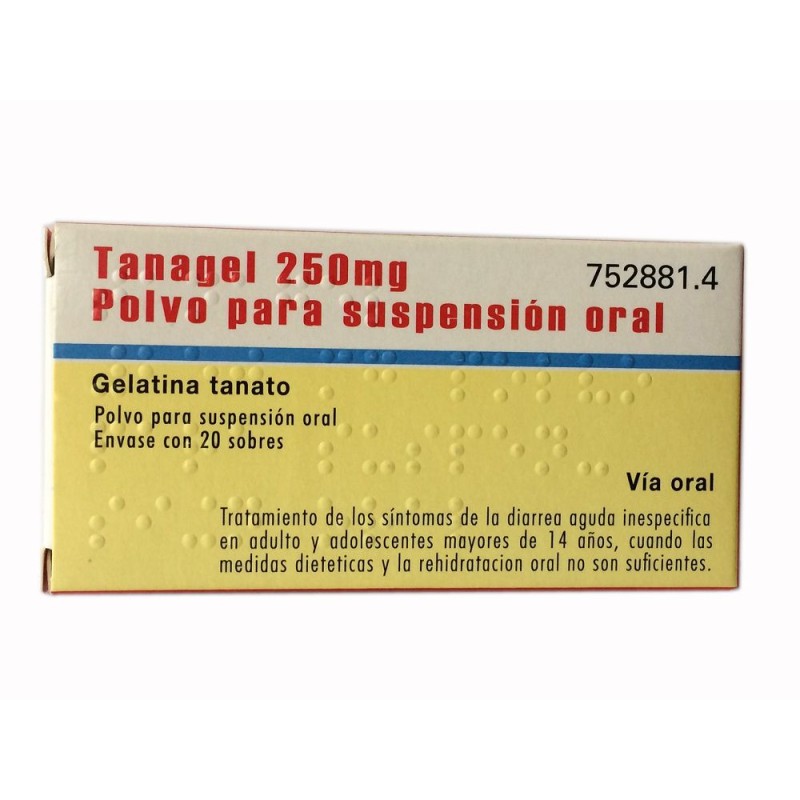 TANAGEL POLVO 250 MG 20 SOBRES