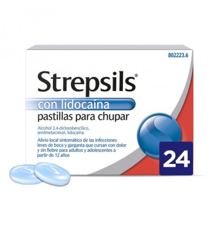 STREPSILS LIDOCAINA 24 PASTILLAS PARA CHUPAR