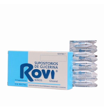SUPOSITORIOS GLICERINA ROVI INFANTIL 144 G 15 S