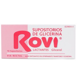 SUPOSITORIOS GLICERINA ROVI LACTANTES 10 SUPOSIT