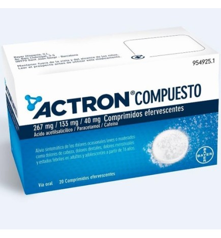 ACTRON COMPUESTO 20 COMPRIMIDOS EFERVESCENTES
