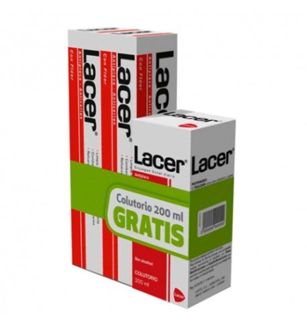 LACER DUPLO 2X 125  COLUTORIO 200ML REGALO