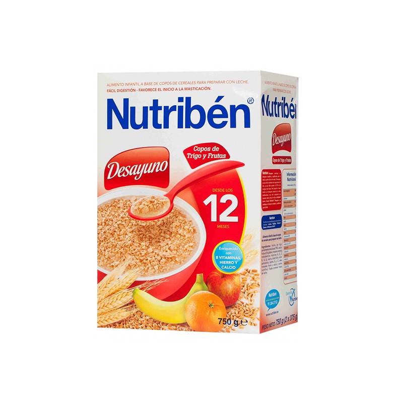 NUTRIBEN DESAYUNO COPOS DE TRIGO CON FRUTAS 750