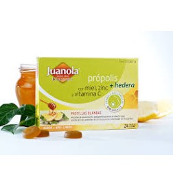 JUANOLA PROPOLIS HIEDRA PASTILLAS MIEL LIMON 24