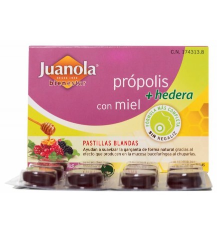 JUANOLA PROPOLIS HIEDRA PASTILLAS FRUTAS BOSQUE