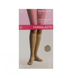 MEDIA CORTA AD COMP NORMAL FARMALASTIC BEIGE