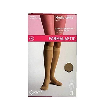 MEDIA CORTA COMP NORMAL FARMALASTIC NEGRA RP