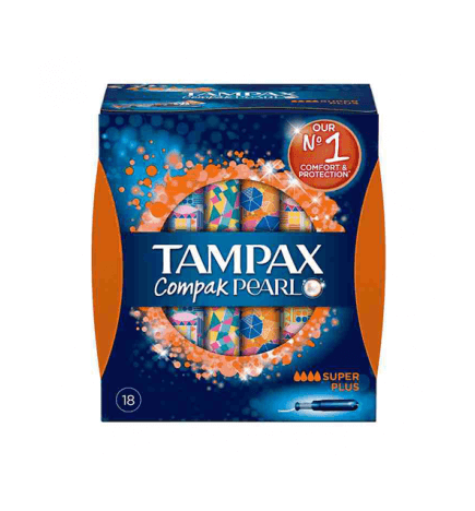 TAMPAX COMPAK PEARL SUPER PLUS 18 UNI